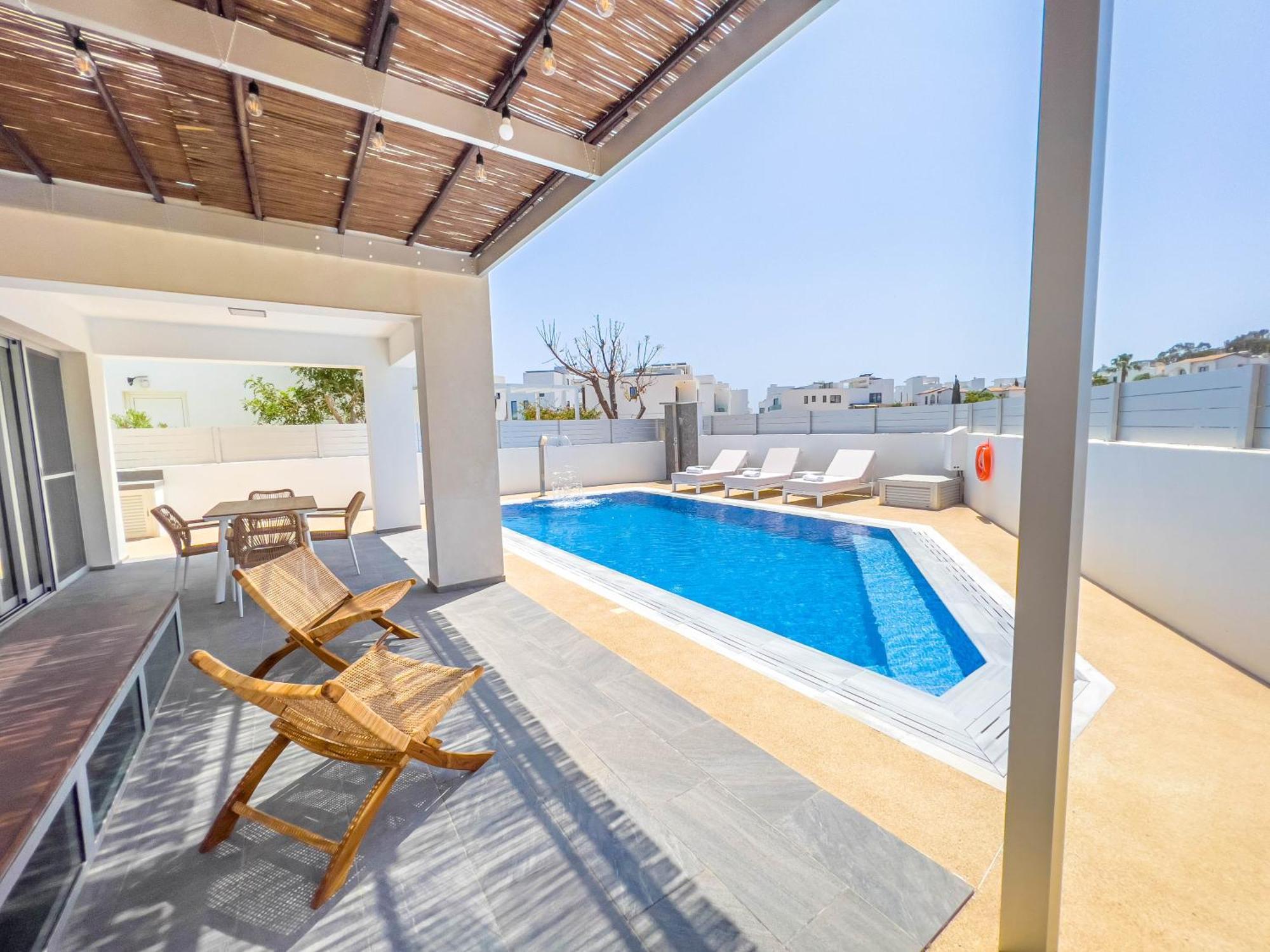 Geo Panoramic Villa +Pool +Game Room +Gym Protaras Luaran gambar