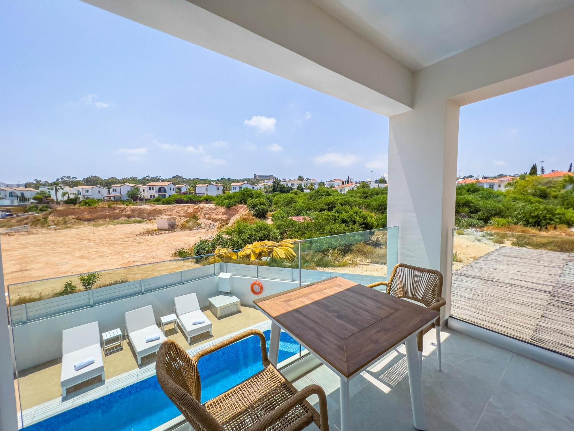 Geo Panoramic Villa +Pool +Game Room +Gym Protaras Luaran gambar