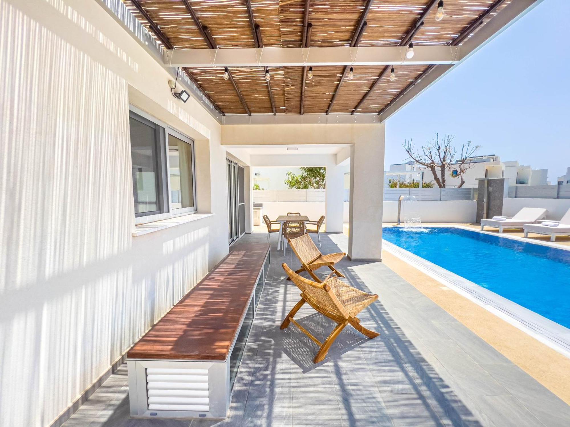 Geo Panoramic Villa +Pool +Game Room +Gym Protaras Luaran gambar