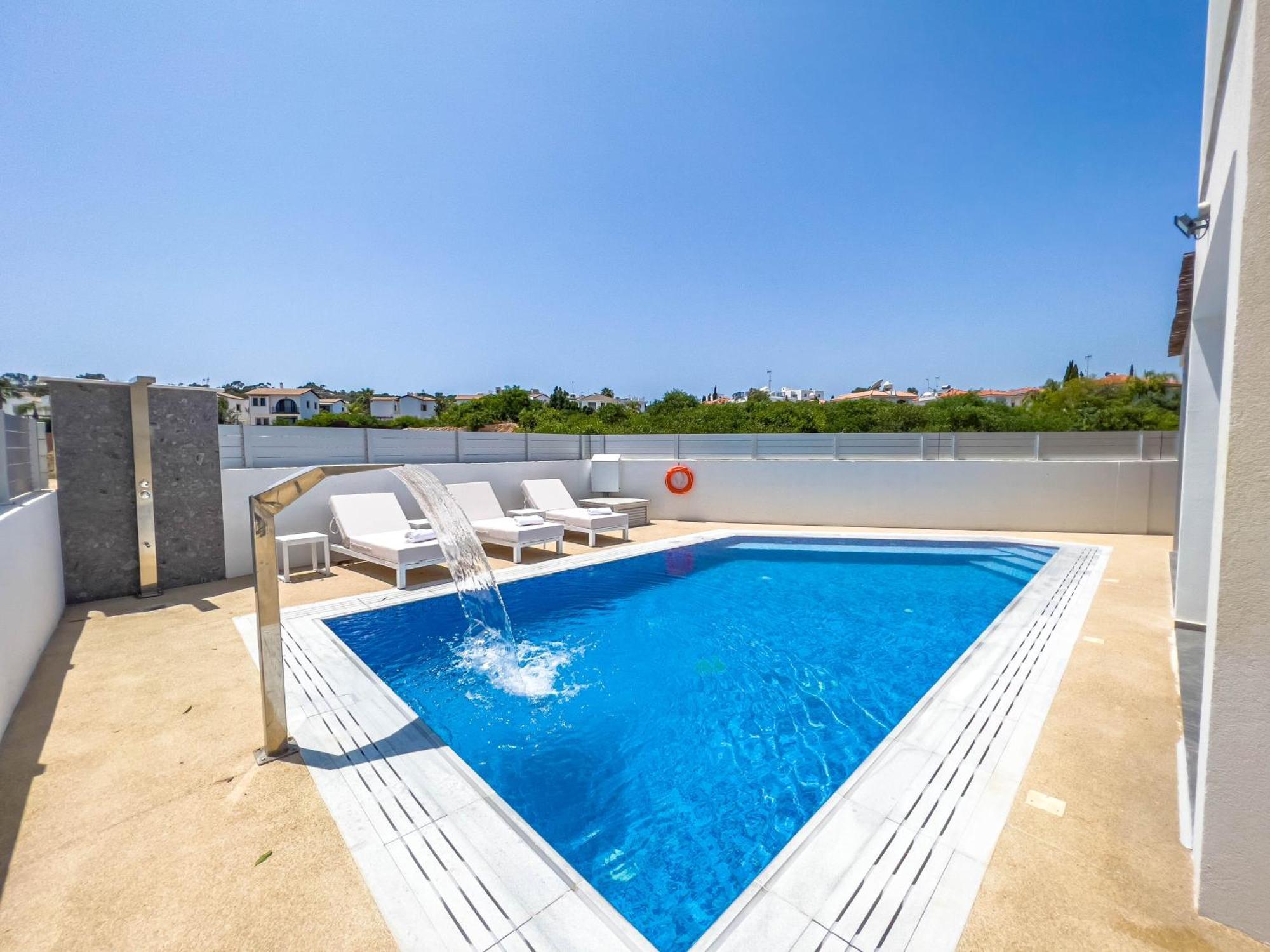 Geo Panoramic Villa +Pool +Game Room +Gym Protaras Luaran gambar