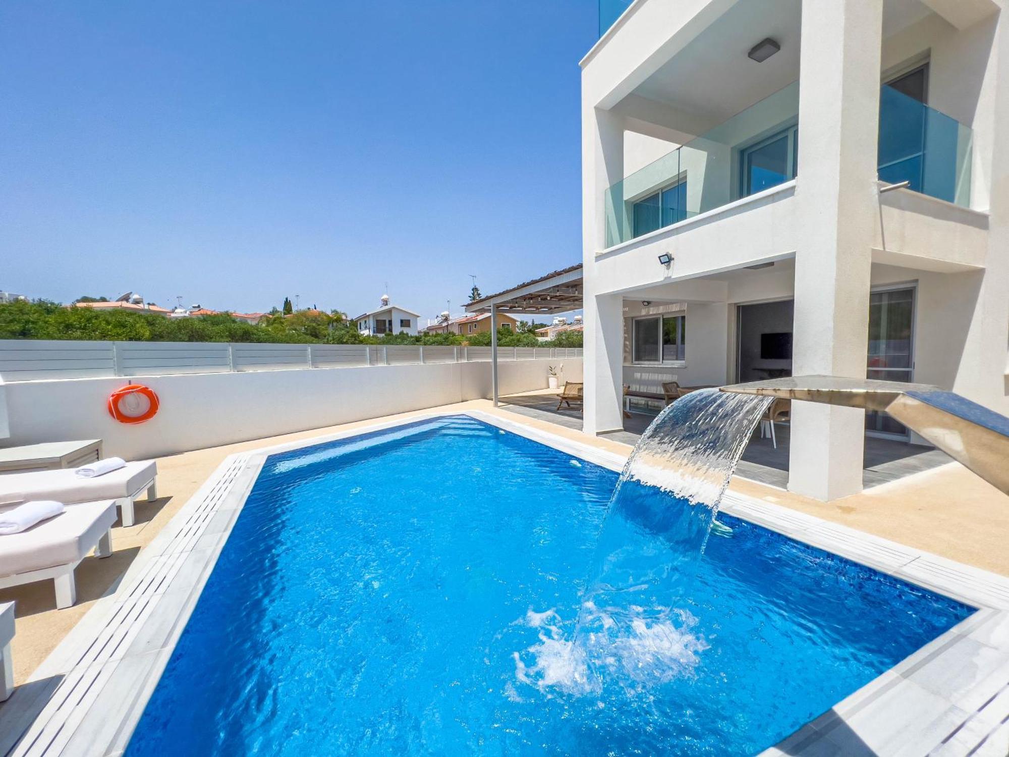 Geo Panoramic Villa +Pool +Game Room +Gym Protaras Luaran gambar