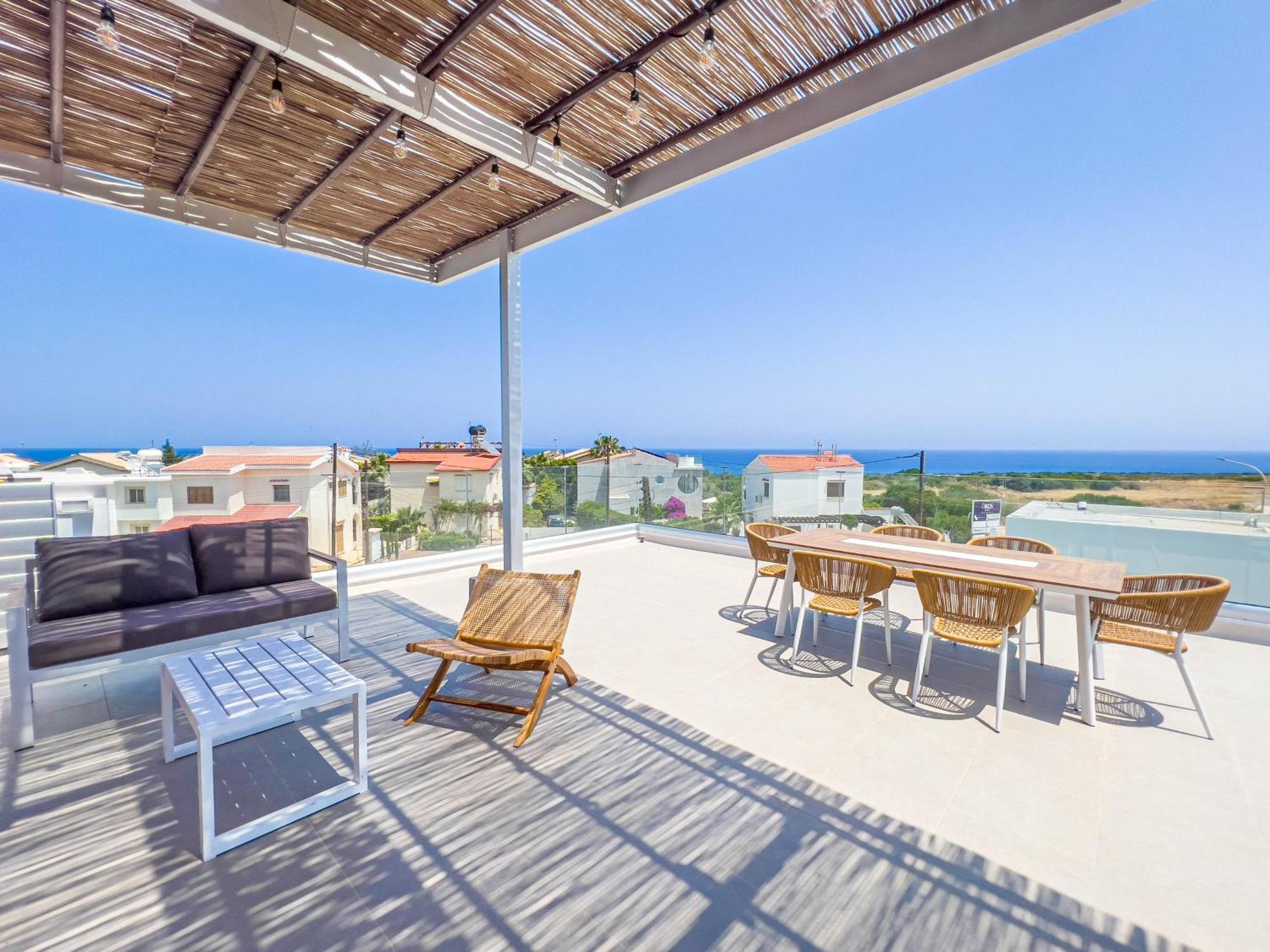 Geo Panoramic Villa +Pool +Game Room +Gym Protaras Luaran gambar